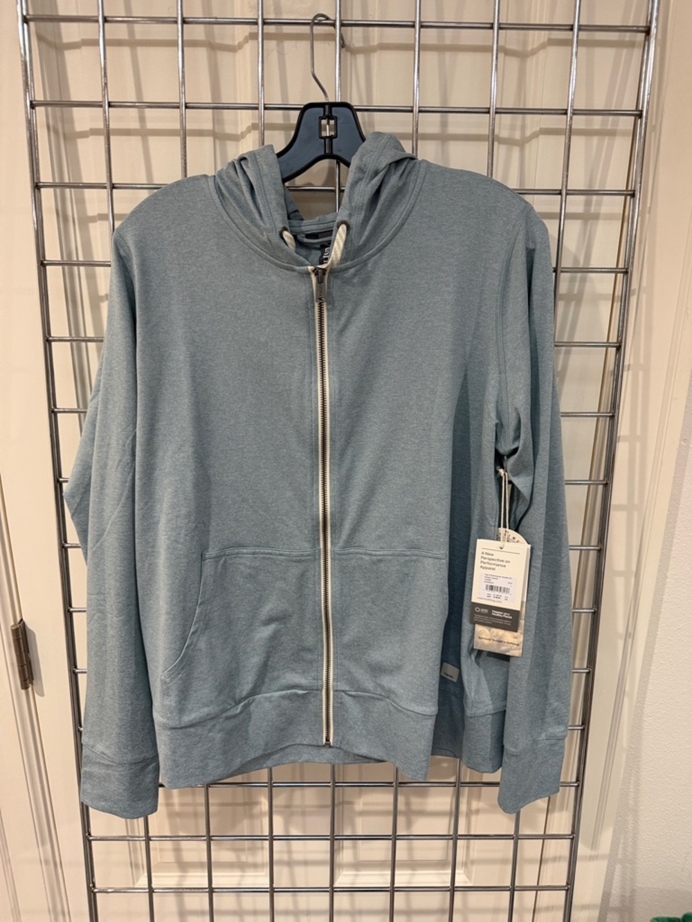 Vuori Dusty Blue Full-Zip Halo Performance Hoodie